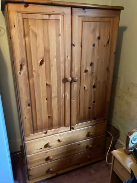 Photo of free Pine Tall boy wardrobe (Mimbridge GU21) #1