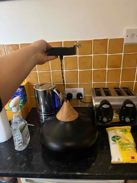 Photo of free Black and gold light fitting (Mitcham CR4) #3