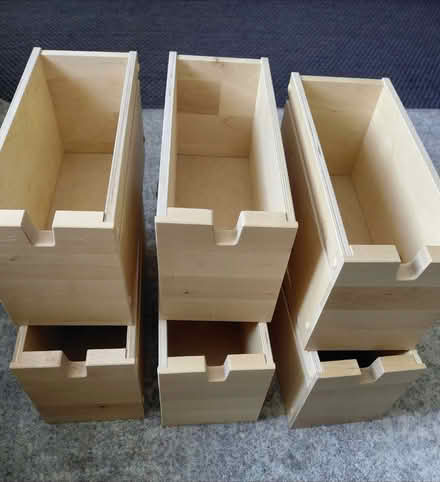 Photo of free 6 x wooden storage boxes (Hampton Hill TW12) #1