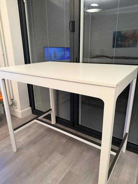 Photo of free IKEA wooden white bar table (Horsham) #1