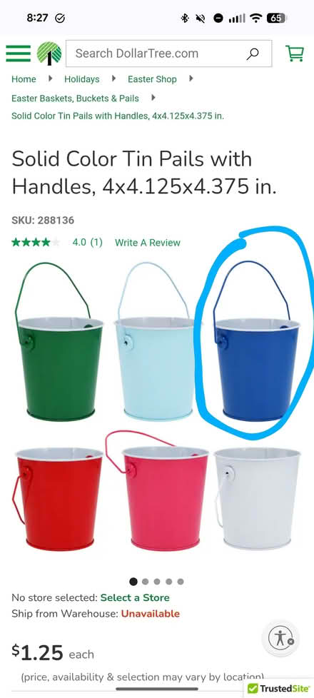 Photo of free 5 small blue tin pails (East Somerville) #1