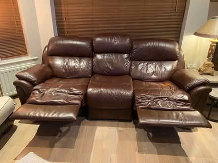 Photo of free 3 seater leather sofa (Collon Co Louth Ireland) #2