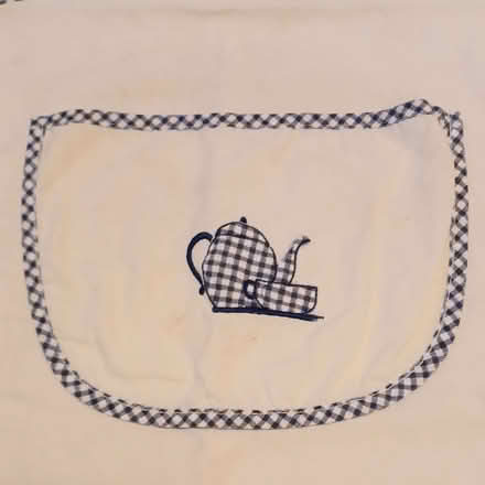 Photo of free Cotton Kitchen Apron - Blue Teapot/Teacup motif (Primrose LA1) #3