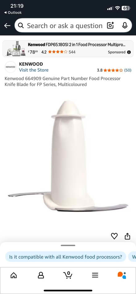 Photo of free Kenwood blade (Kendal LA9) #4