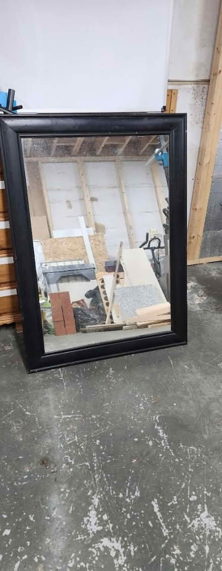 Photo of free Large black wooden mirror (BB1) #1
