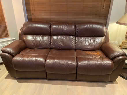 Photo of free 3 seater leather sofa (Collon Co Louth Ireland) #1