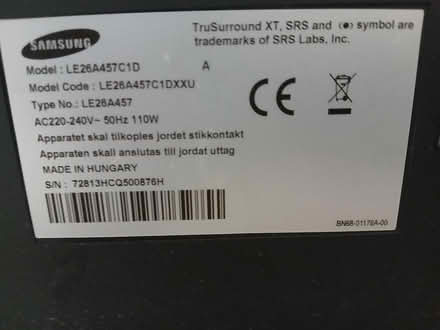 Photo of free 26" Samsung TV (Parkwood Rainham ME8) #3