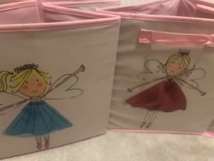 Photo of free 2 foldable card/ cloth cube boxes (Tidbury Green B90) #1