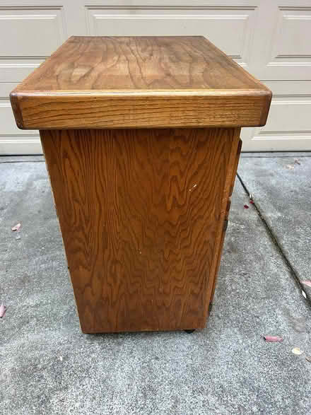 Photo of free Oak Microwave Cabinet (Saratoga Mtns) #3