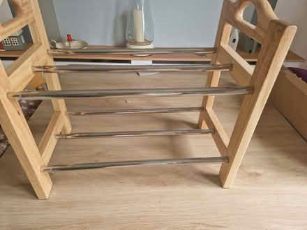Photo of free Wood and metal extendable shoe rack (Spinney Hill) #2