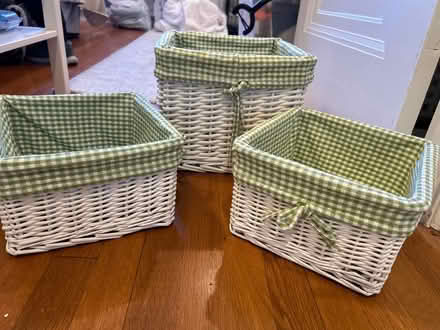 Photo of free 3 matching lined baskets (Tenleytown (DC)) #1