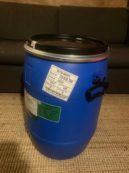 Photo of free 30 Litre Open Top Blue Plastic Drum (Lower Clapton) #1