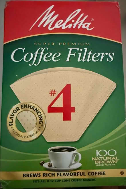 Photo of free Cone coffee filters (new box) (SE Aurora near Southlands Mall) #1