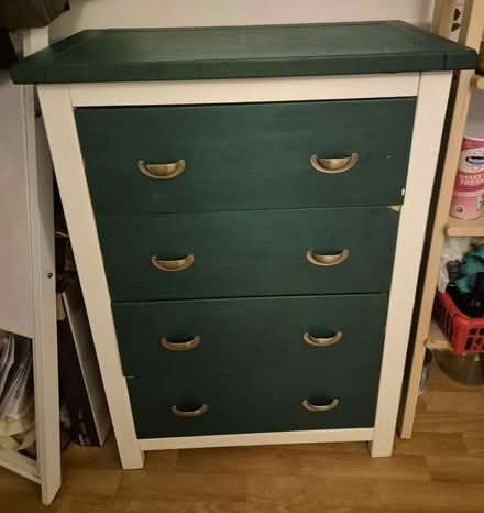 Photo of free Green and white chest of drawers (Walthamstow E17) #1