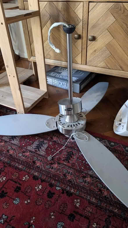Photo of free Silver ceiling fan (Desford LE9) #1