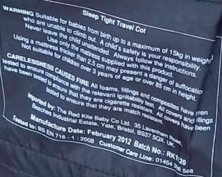 Photo of free Sleep Tight Travel Cot (AL1 2 area) (St Julians AL1) #2