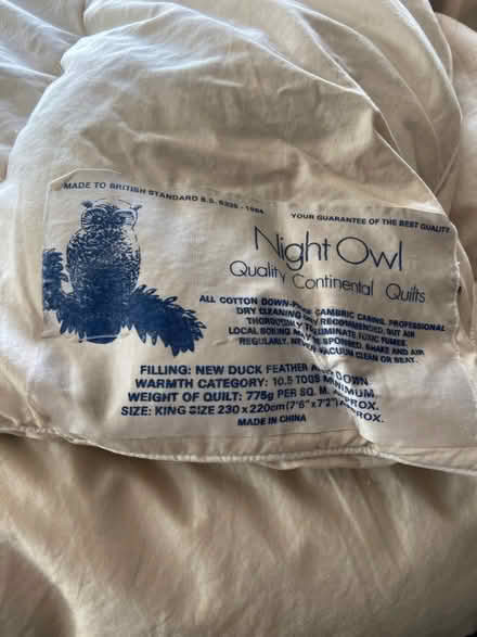 Photo of free King size Duvet (Sheddingdean RH15) #1