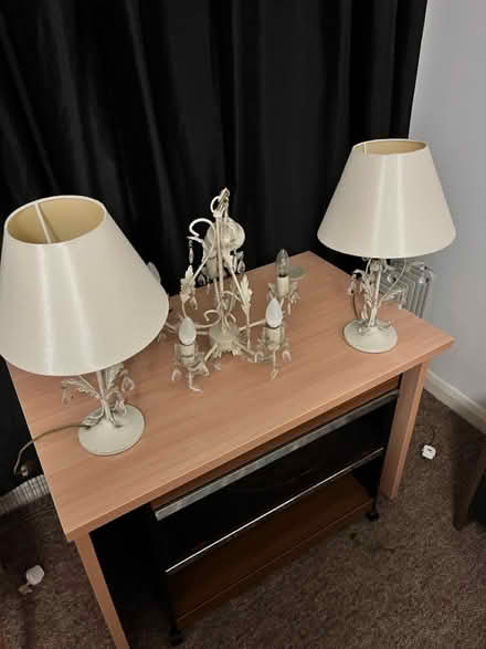 Photo of free Chandelier & 2 matching table lamps (Brighton BN2 6) #1