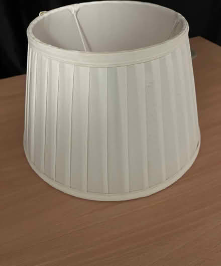 Photo of free White pleated table lamp shade (Brighton BN2 6) #1
