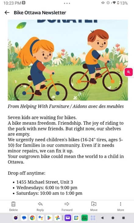 Photo of Kids Bike Donations (Near Baseline Rd. & Clyde Ave.) #1