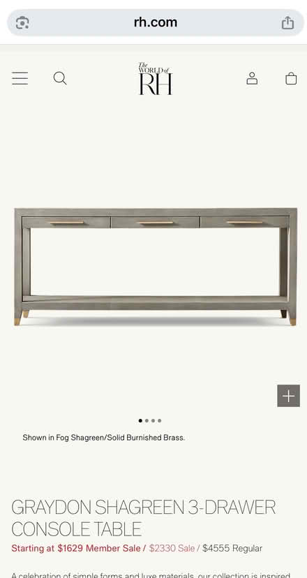 Photo of free RH Drawer Console Table (Newport Beach 92660) #1