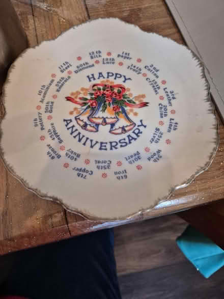 Photo of free Happy anniversary wall plate (Southchurch SS1) #1