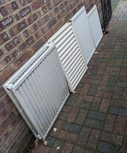 Photo of free 5 central heating radiators refurb or steel scrap (Frimley Green GU16) #1