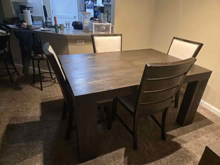 Photo of free Expanding Dining Table w/ 6 chairs (Huntington) #1
