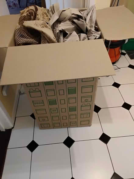 Photo of free Large cardboard box and packing (Sandhurst GU47) #1