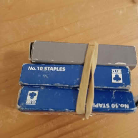 Photo of free 3 part-used packs of staples size number 10 (Oxford OX2) #2