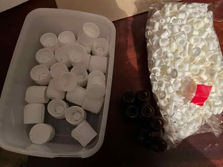 Photo of free Lotion bottle tops, and plastic inserts for dropper bottles (Wanstead E11) #1