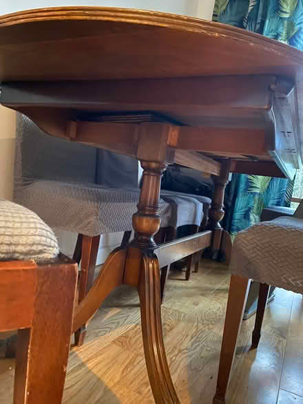 Photo of free dark wood big oval table (Headington OX3 9D) #1