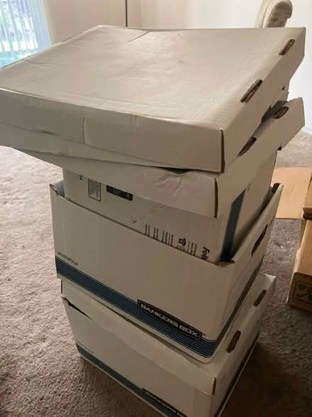 Photo of free Three bankers boxes extra covers (Foothill Boulevard Cupertino) #1