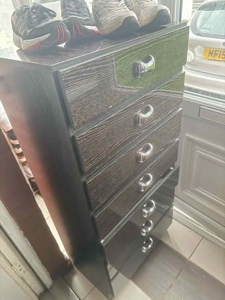 Photo of free Wooden chest of drawers (Enfield) #1