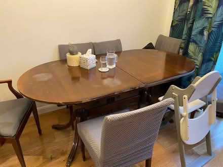 Photo of free dark wood big oval table (Headington OX3 9D) #2