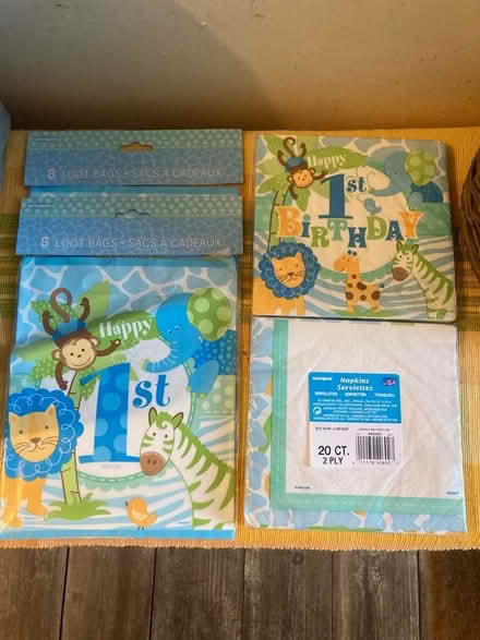 Photo of free 1st Birthday party bags and napkins (University Area RG1) #1