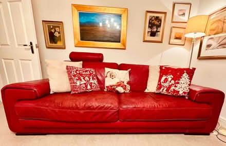 Photo of free Natuzzi Red leather sofa (Oakmere CW8) #3