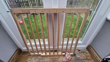 Photo of free Strong wooden stairs gate (HX3) #1