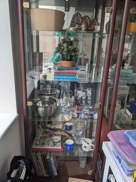 Photo of free Glass front display case x2 (Oakwood, LS8) #3