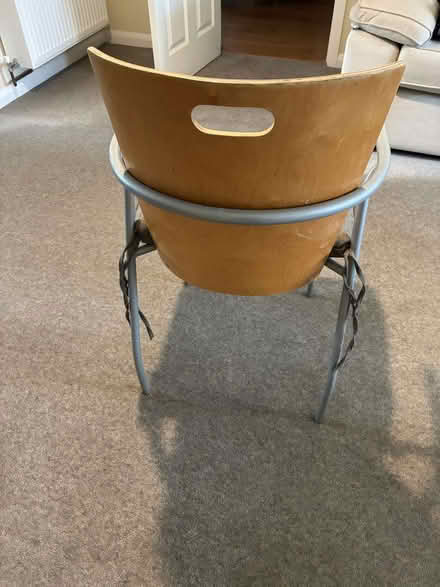 Photo of free Wooden chair with metal legs (Woosehill RG41) #2