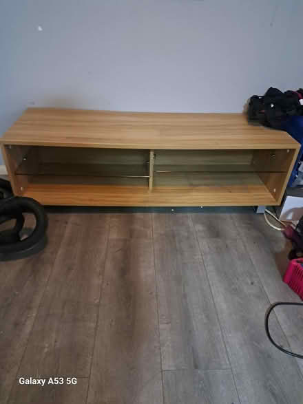 Photo of free TV cabinet with glass shelves (CR0) #1