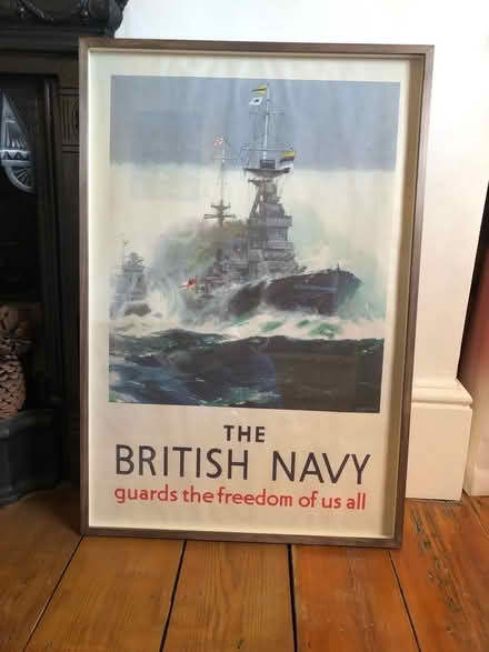 Photo of free Framed under glass British Navy poster (Canonbury N1) #2