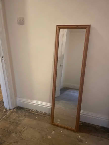 Photo of free Tall mirror with wooden frame (Cambridge CB4) #1