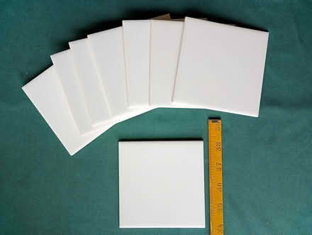 Photo of free 8 small white tiles (Norcot RG30) #1