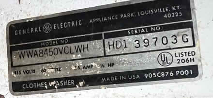 Photo of free GE washing machine (Flemington) #2