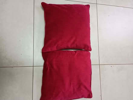 Photo of free 2 red cushions (Nooklands PR2) #1