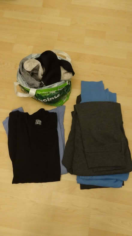 Photo of free Bundle of mens XL thermal tops, bottoms and socks (Kedleston Road DE22) #1