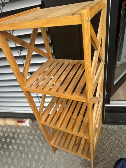 Photo of free Medium tall bamboos shelving (Richmond) #2