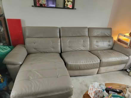 Photo of free Leather corner sofa (Whittlesey PE7) #1