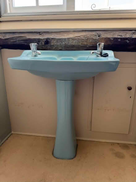 Photo of free Turquoise basin &loo with taps (Filchampstead OX2) #1